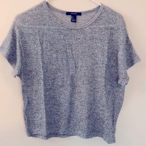 Gray Knit Crop Top